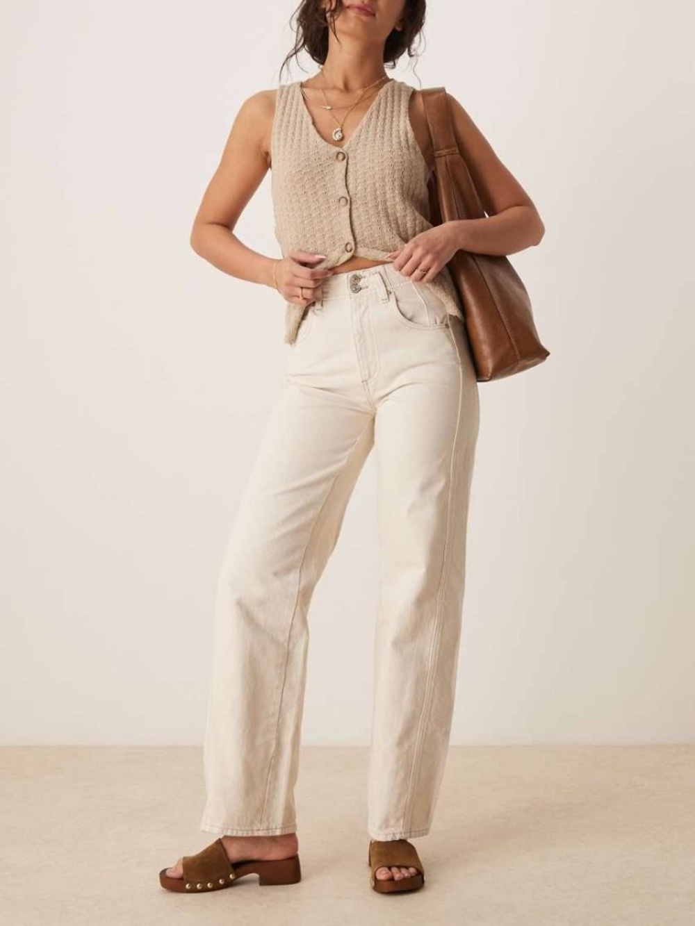 FREE PEOPLE Aster High Rise Straight Leg Jean